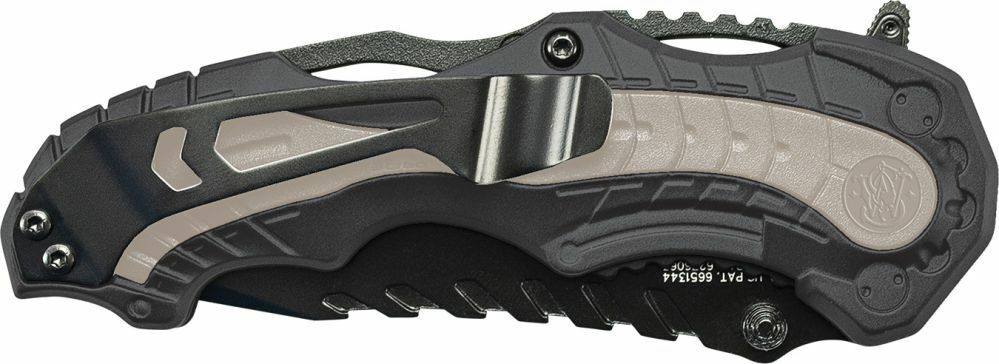 Smith and Wesson M&P M.A.G.I.C. taschenmesser mit Assist 8,6 cm schwarz grau Aluminium Gummi
