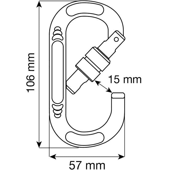 Camp Oval-Compact-Lock oval-karabiner mit schraubverschluss