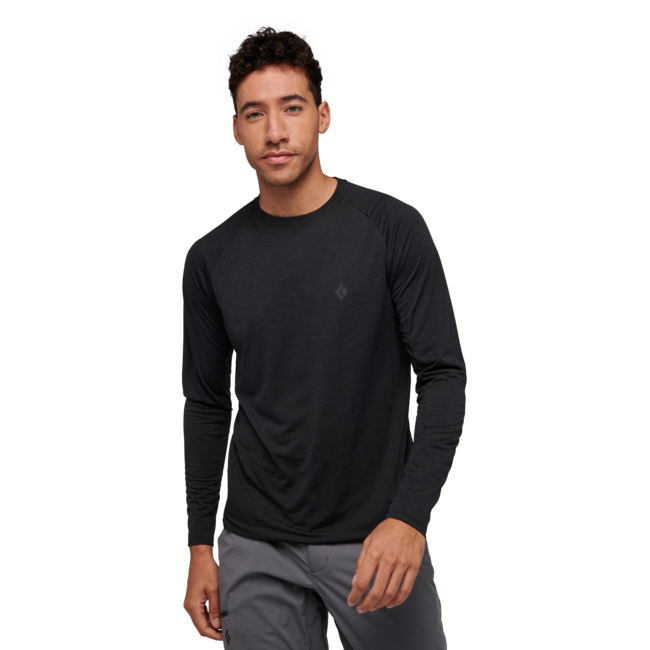 Black Diamond Lightwire Tech herren long sleeve T-shirt, schwarz
