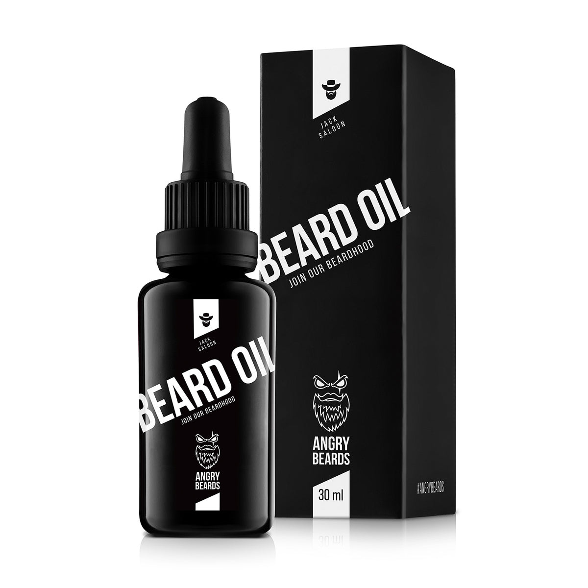 ANGRY BEARDS Jack Saloon olej na bradu a fúzy, 30 ml