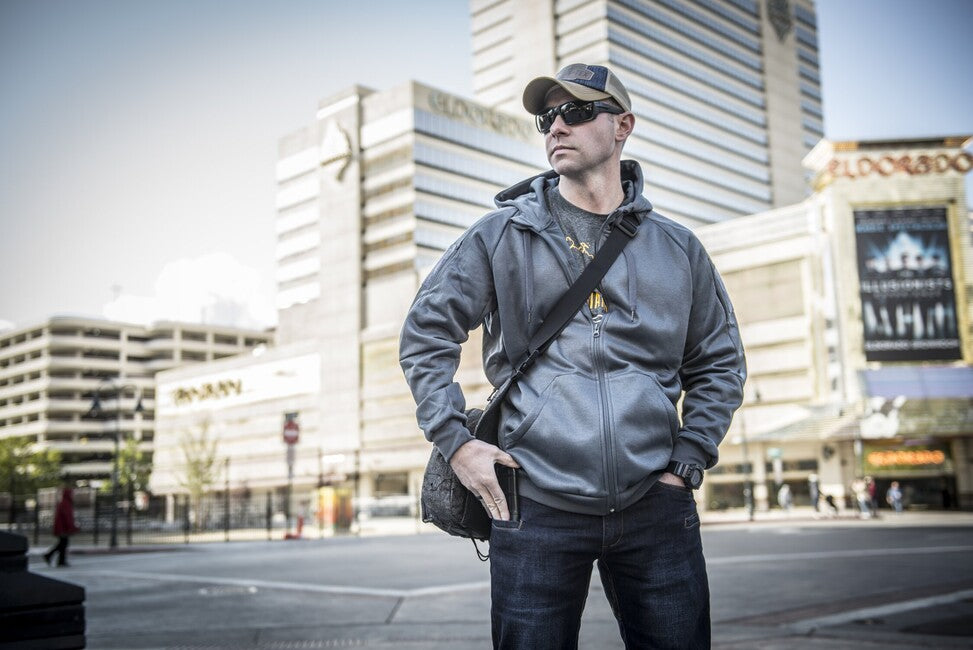 Helikon-Tex URBAN TACTICAL hoodie hoodie (FullZip) - Melange Grey