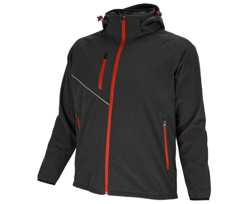 BENNON Softshell- Jacke FORCE, schwarz/rot