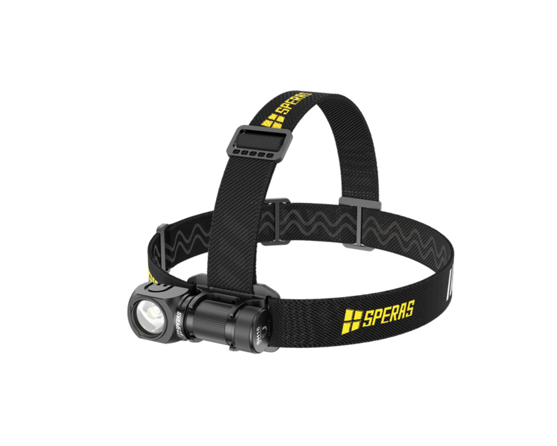 Speras SH16 wiederaufladbare stirnlampe, schwarz