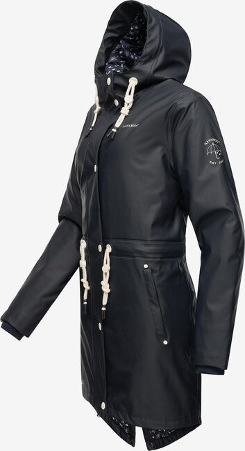 Navahoo Flower Of Ocean damen Regenjacke, marineblau