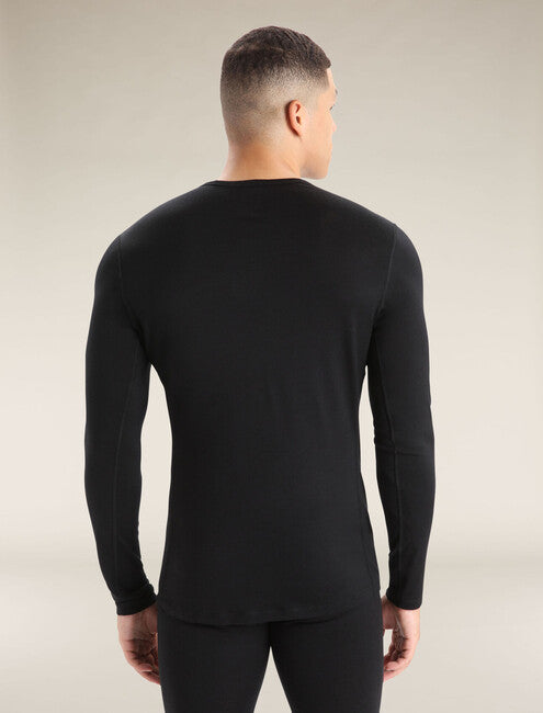 Icebreaker 200 Oasis herren Langarm Thermo-T-shirt, schwarz