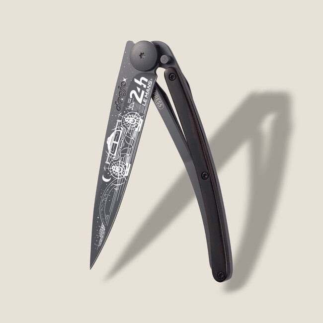 Deejo Tattoo Klappmesser Black 24h Le Mans ebenholz nacht