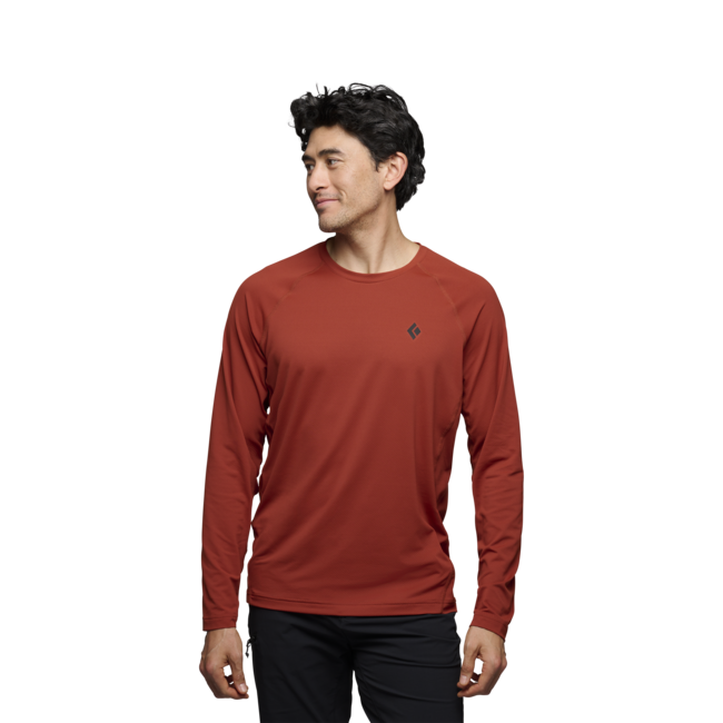 Black Diamond Alpenglow Crew herren Langarm-T-shirt, burnt sienna