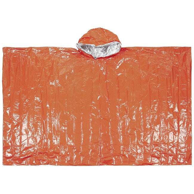 Fox Outdoor Notfallponcho einseitig aluminiumbeschichtet, orange