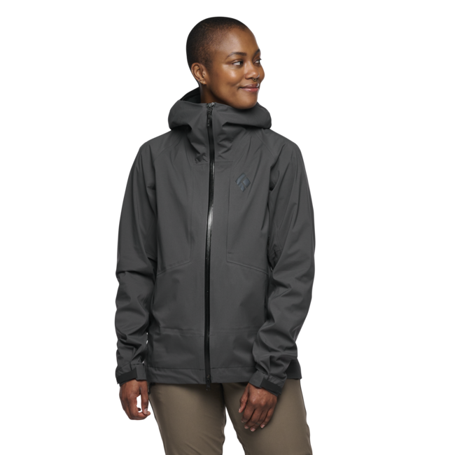 Black Diamond HighLine Stretch Shell damen-Regenjacke, anthrazit
