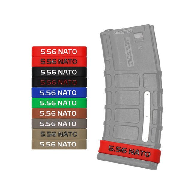 Leguon Volt 5,56 mm Gummiband zur Markierung des Magazins, rot-schwarz