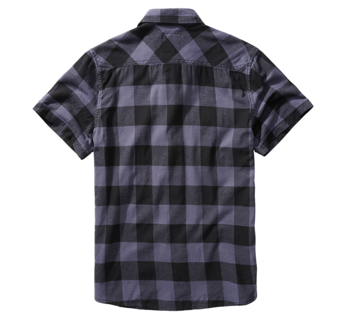 Brandit Check kurzarmhemd, schwarz/grau