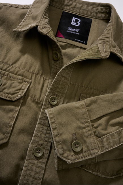 Brandit Vintage damen langarmhemd, olive