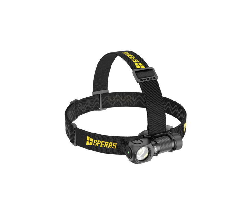 Speras SH16 wiederaufladbare stirnlampe, schwarz