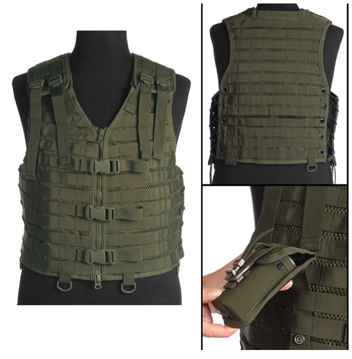 Mil-Tec Modular System αμάνικο γιλέκο τακτικό, λαδί