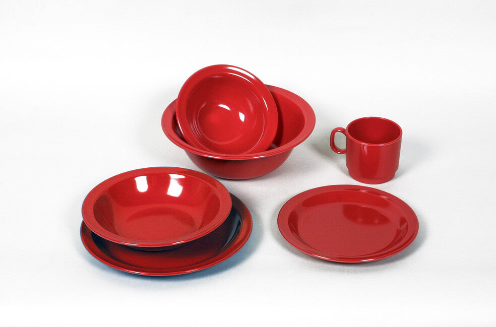 Waca Melamin Dessertteller 19,5 cm Durchmesser rot