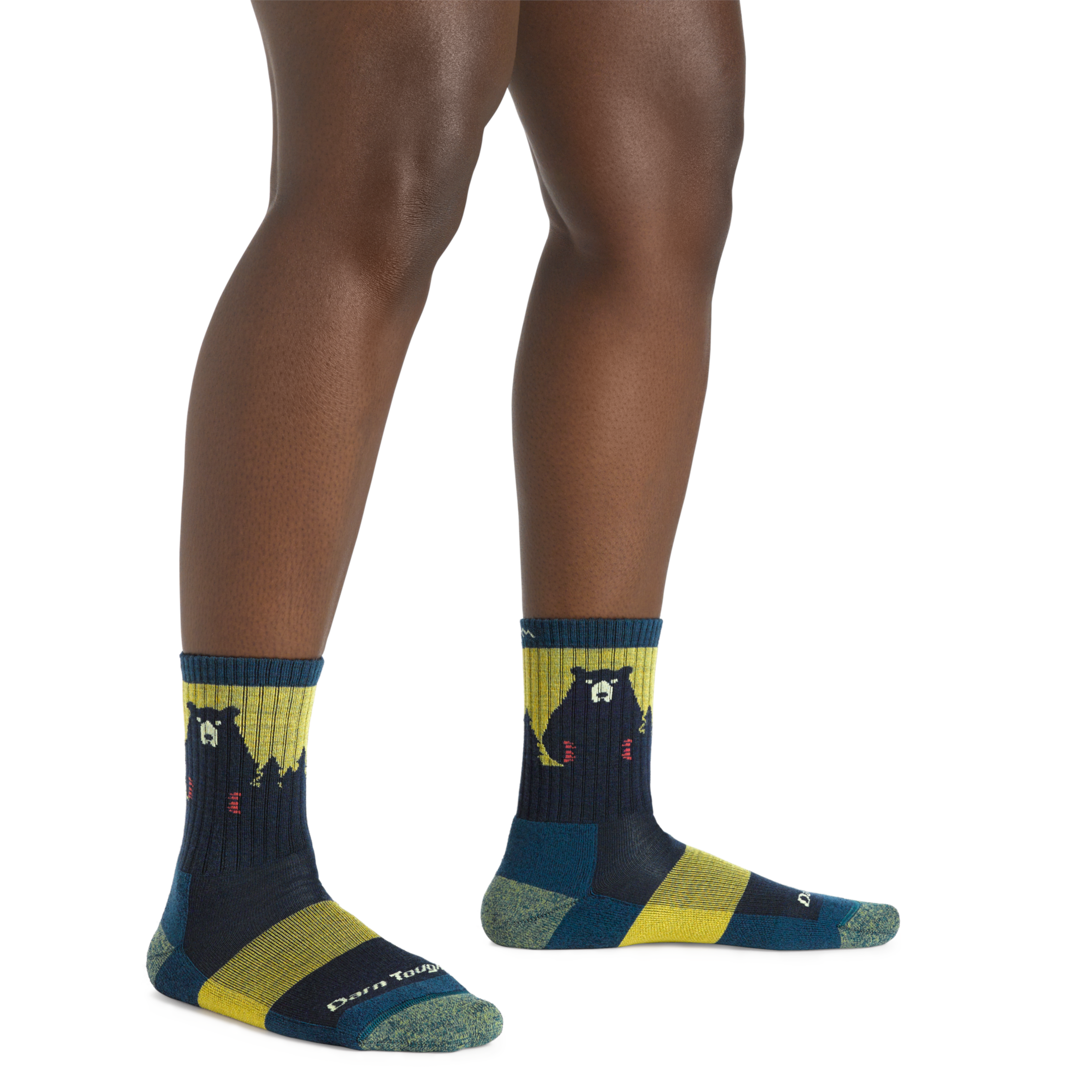 Darn Tough Bear Town Micro Crew Wandersocken mit Dämpfung, Dark Teal