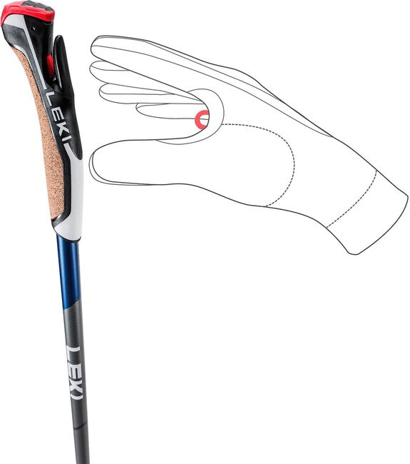 LEKI Smart Flash Nordic Walking Stöcke hellanthrazit-mitternachtsblau-dunkelmetallic-weiß