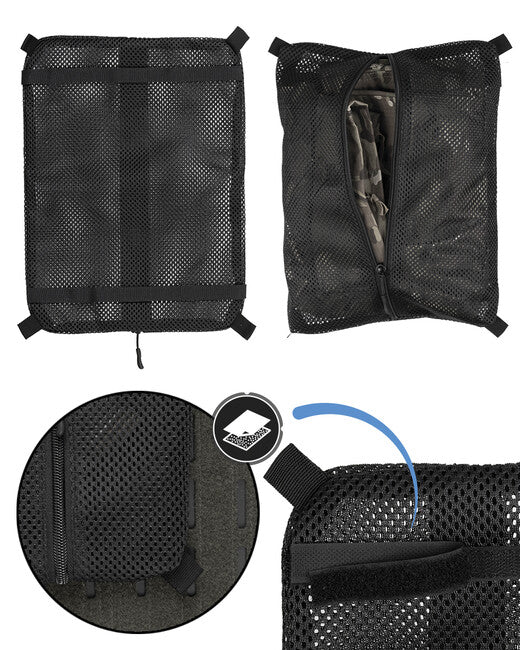 Mil-Tec netzbeutel m.klett lg schwarz