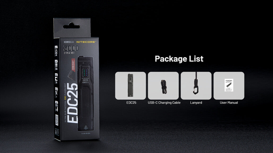 Nitecore EDC25 wiederaufladbare taschenlampe
