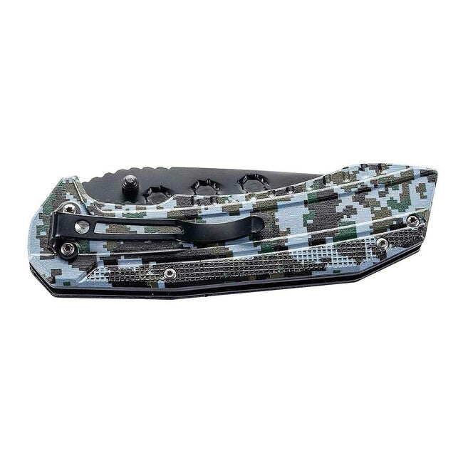 Herbertz Patrone Einhand-taschenmesser 9cm, aluminium, militärische Ausführung, Camo
