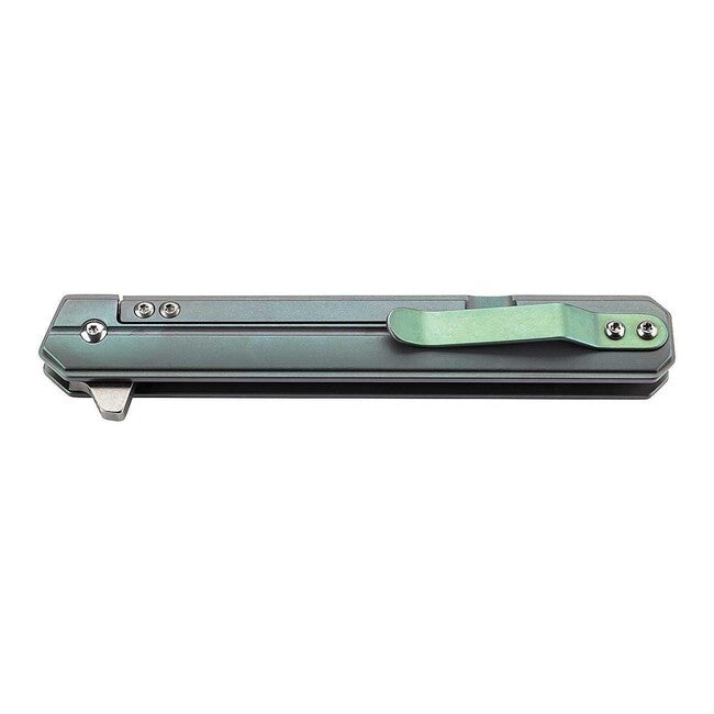 Herbertz Einhand-taschenmesser 9cm, titan, grün lackiert