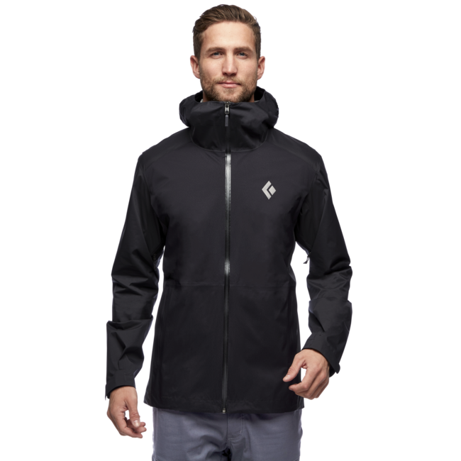 Black Diamond Men's Stormline Stretch Rain Shell Waterproof Jacket, schwarz