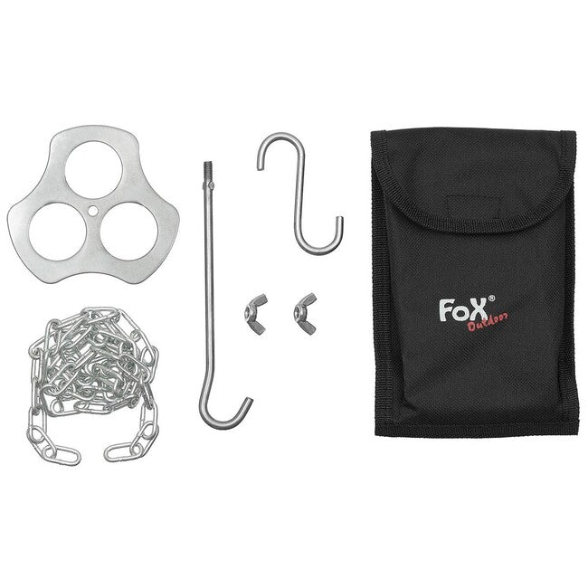 Fox Stativhalter über dem Feuer