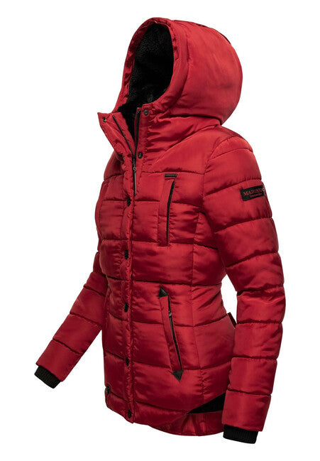 Marikoo Lotusblute damen-winterjacke, blood red