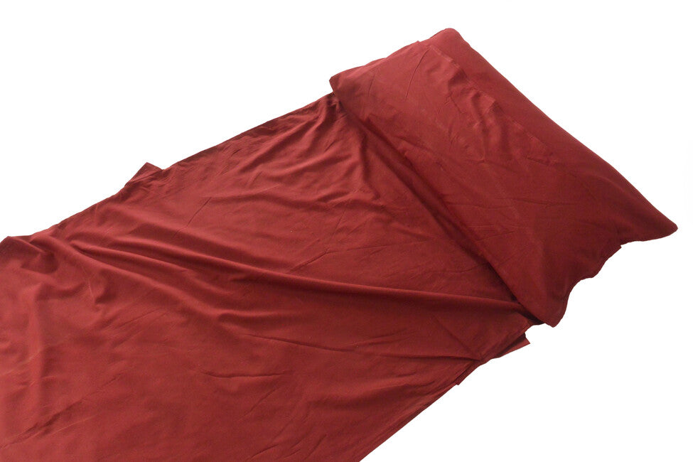 Origin Outdoors Baumwolle rechteckigen Schlafsack Liner bordeaux
