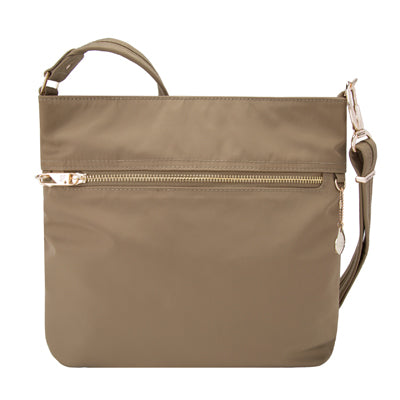 Travelon Tailored Slim Umhängetasche Anti-Diebstahl braune tasche