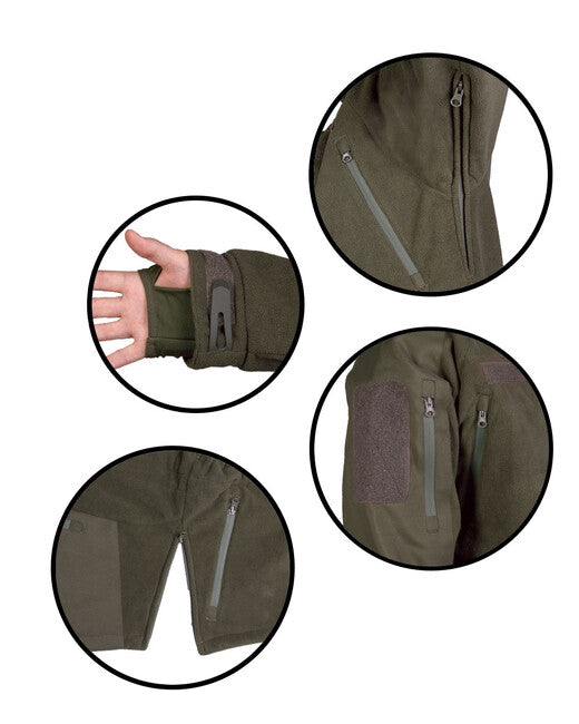 Mil-Tec Fleece- Jacke Plus, oliv