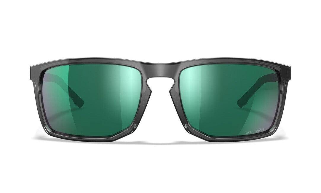 WILEY X Axe Captivate Polarized Green Mirror/ Gloss Crystal Grey