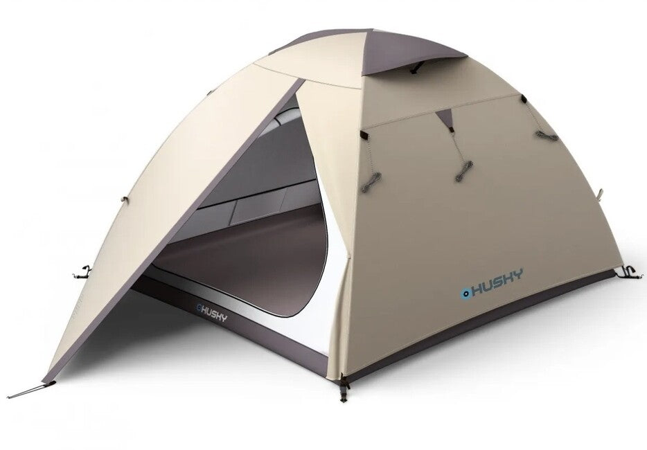 Husky Bird 3 Plus ultralight Expeditionszelt für 3 Personen, Black Coating light brown
