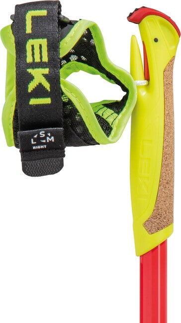 LEKI Trail Running Stöcke Ultratrail FX Junior, natur-carbon-hellrot-neongelb, 95 - 110 cm
