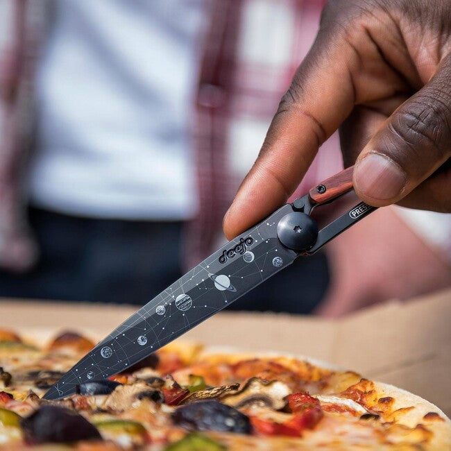 Deejo Tattoo Klappmesser Astro Black Coralwood