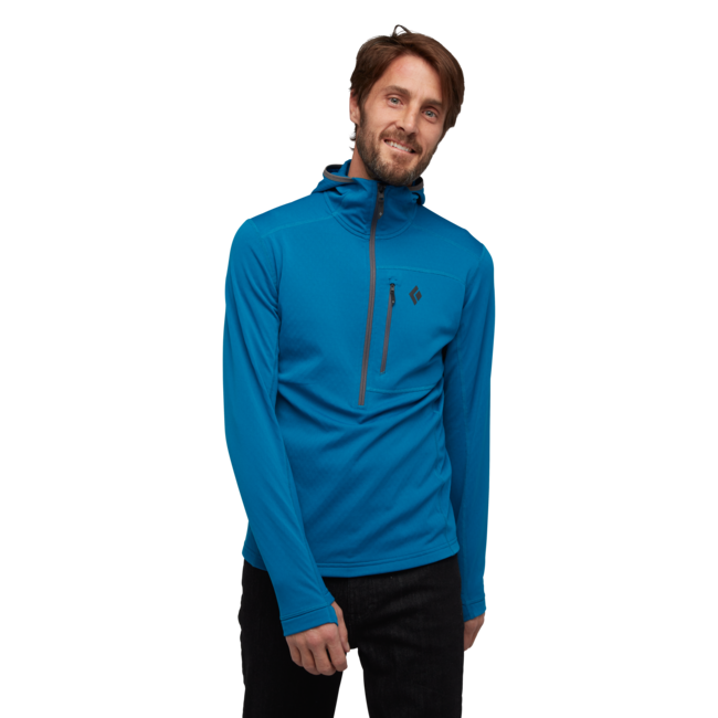 Black Diamond Coefficient herren sweatshirt mit reißverschluss, eisvogel