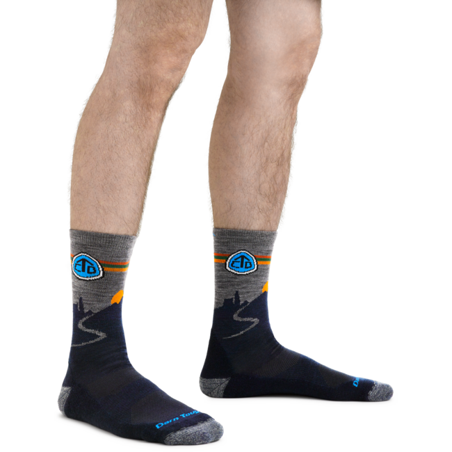 Darn Tough CDT Micro Crew socken leichtgewicht mit kissen, eclipse