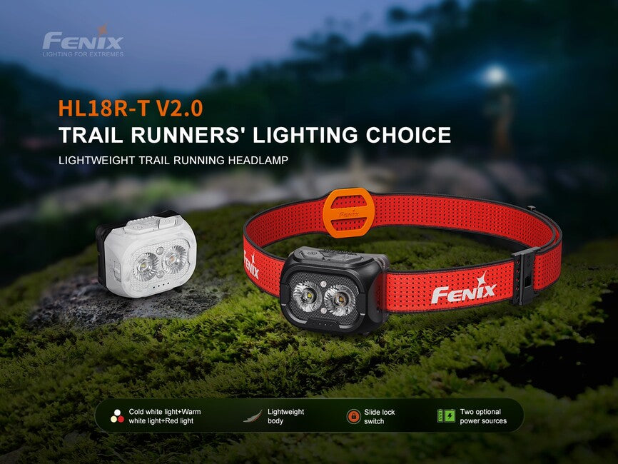 Fenix HL18R-T V2.0 wiederaufladbare stirnlampe, weiß