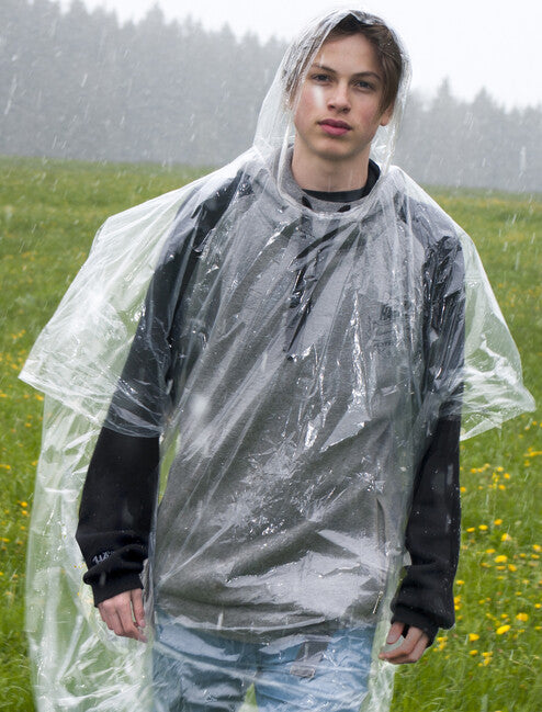BasicNature Festival Notfallponcho klar biologisch abbaubar