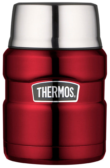Thermos King Lebensmittelbehälter mit Löffel 0,47 l rot