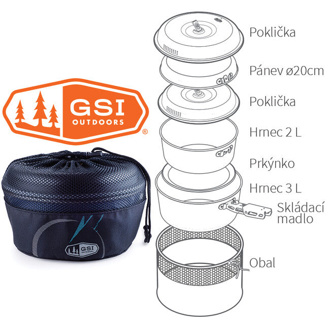 GSI Outdoors Bugaboo Base Camper 2+3 L Campinggeschirrset