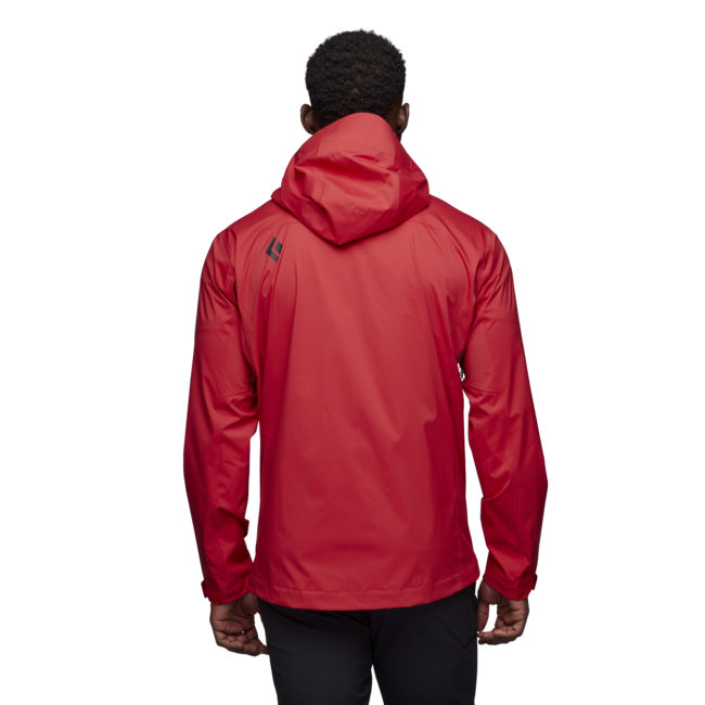 Black Diamond Stormline Stretch Rain Shell waterproof jacket, karminrot