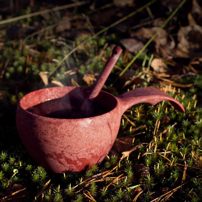 Kupilka 21 Classic cup becher mit löffel, rot