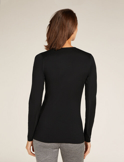 Icebreaker 200 Oasis damen long sleeve thermal T-shirt, schwarz