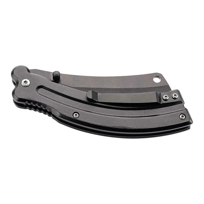 Herbertz Schnitter Einhandtaschenmesser 8,5cm, aluminium, schwarz-orange