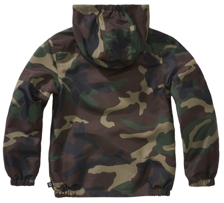 Brandit Kids Sommer Frontzip Windbreaker Jacke, woodland
