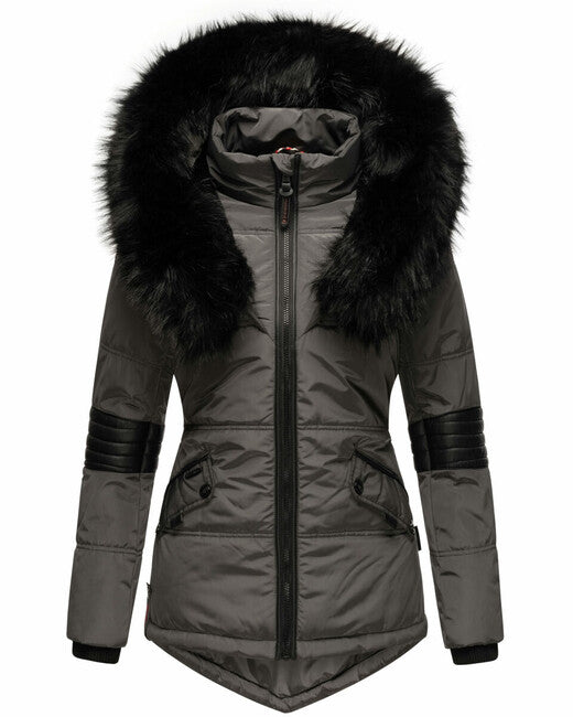 Navahoo Nirvana damen Winterjacke mit Kapuze, anthrazit