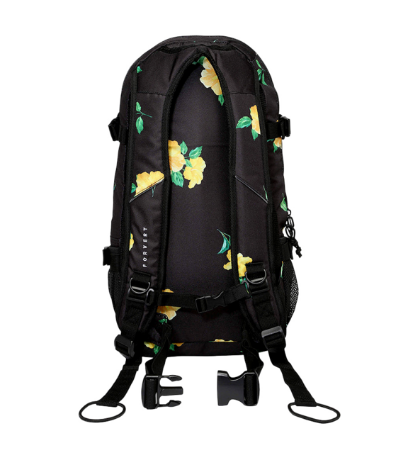 Forvert Louis Allover rucksack 20L, schwarzer hibiskus