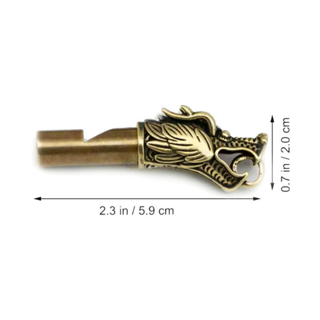 WARAGOD DragonHorn Messing Vintage Pfeife mit Drachenmotiv 115 dB