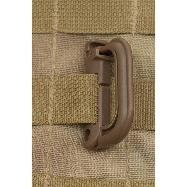 MFH MOLLE-Karabiner aus Kunststoff, coyote tan, 2 Stück